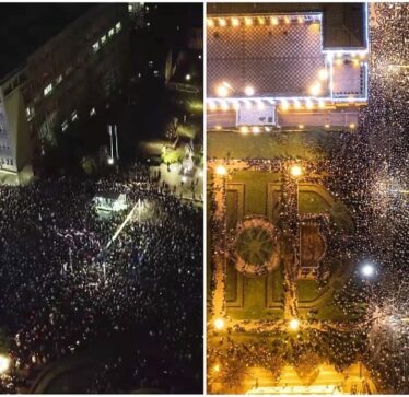 Fotografitë ajrore mohojnë numrin e manifestuesve: Presidenti i Serbisë raporton 2490, por pamjet tregojnë ndryshe