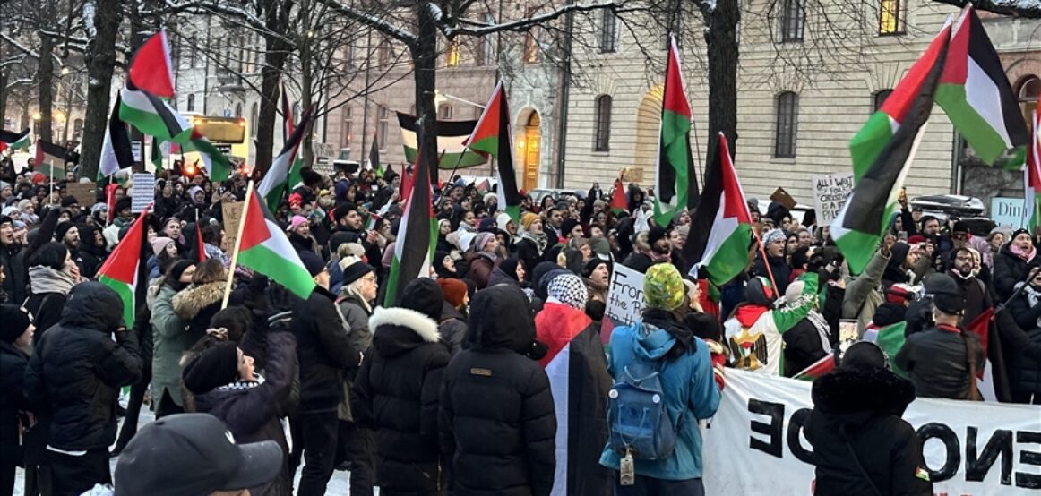 Suedi, protestë në mbështetje të Palestinës para ambasadës së Izraelit