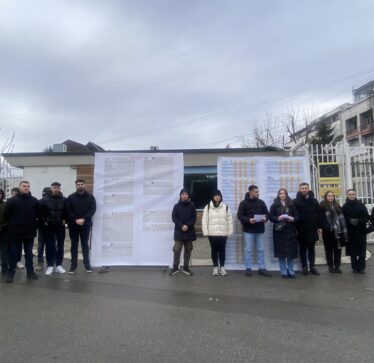 Studentët protestojnë para Zyrës së BE-së, përmendin vështirësitë e shqiptarëve për punësim në institucione të Serbisë