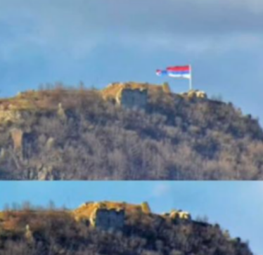 Flamuri serb largohet edhe nga Kalaja e Zveçanit