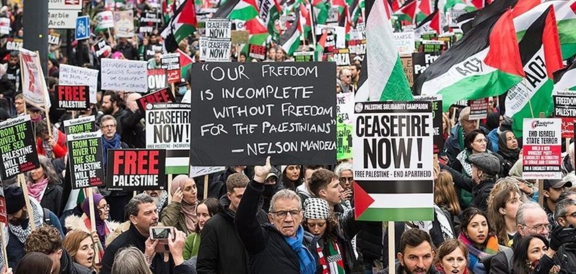 Britani, qindra mijëra qytetarë marshojnë për “ndalimin e gjenocidit në Gaza”