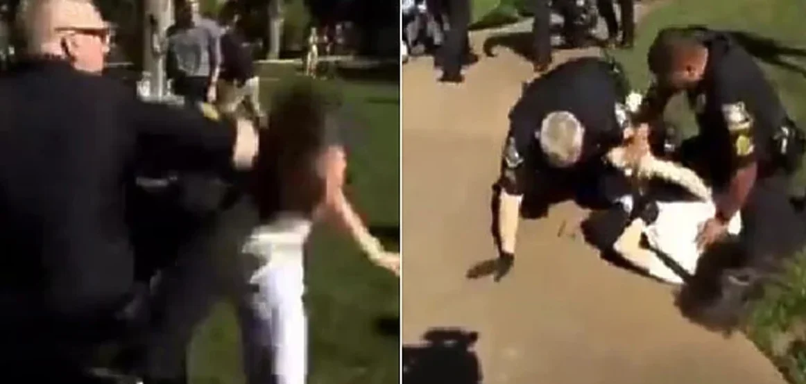Videoja e arrestimit të një profesoreshës në demonstratë pro-palestineze tmerroi botën: polici e hodhi në tokë
