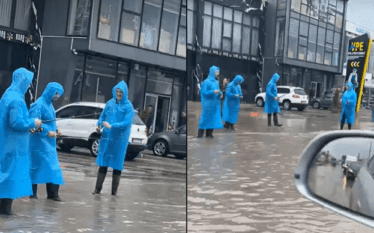 Qytetarët në Ferizaj dalin në ‘peshkim’ pas reshjeve të shiut