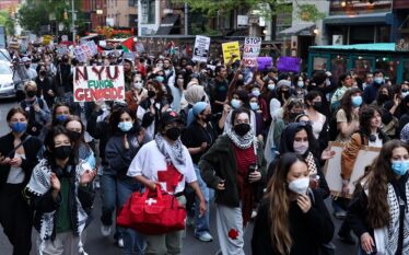Studentë dhe aktivistë në New York organizojnë protestë në mbështetje…