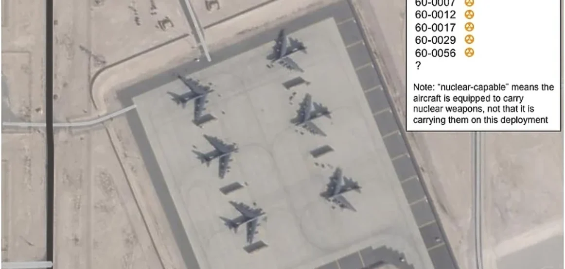 Në bazën ajrore Al Udeid në Katar kanë mbërritur gjashtë bombardues, pesë prej të cilëve mund të mbajnë armë bërthamore