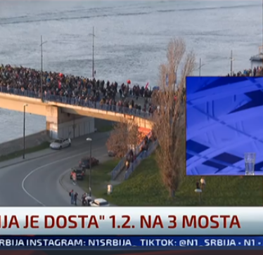 Protestat në Serbi, studentët nisin bllokimin 24 orësh të 3 urave të Novi Sadit