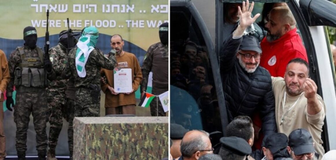 Lirohen tri pengje izraelite dhe mbi 180 të burgosur palestinezë