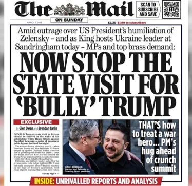 Faqja e parë e gazetës më të njohur britanike sulmon ashpër Trumpin: “Ndalo vizitën e ‘bulli’-t!”