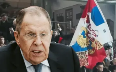 E mbetur kot flamujt rusë në duart e protestuesve, Lavrov…