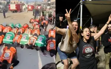Shampanjë në Tel Aviv, pishtarë në Gaza: të dyja palët…