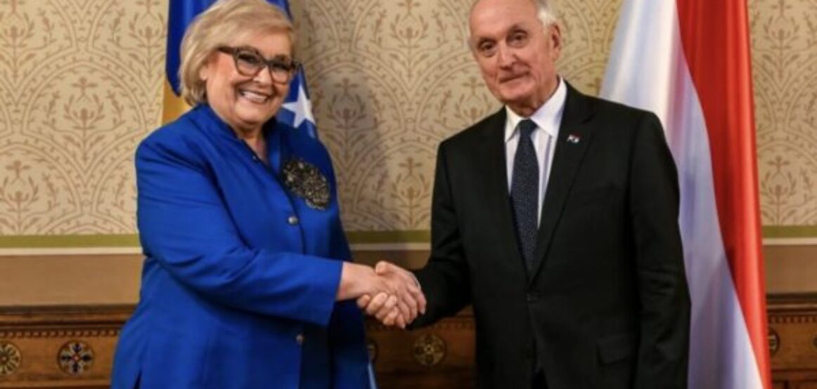 Presidentja e Kosovës pritet nga homologu hungarez në vizitën e parë të saj jashtë vendit, temë e takimit siguria e integrimet