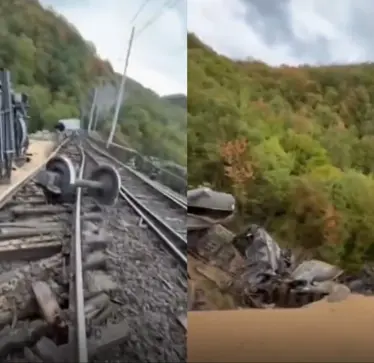 Kroaci: Treni i mallrave del nga shinat pranë Rijekës, 11 vagonë përfundojnë në humnerë
