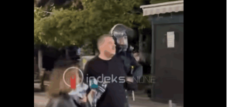 Policia arreston nipin e Hashim Thaçit në sheshin e Prishtinës