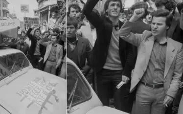 Fotografi e rrallë e Bardhosh Gërvallës në demonstratën e vitit 1981 në Zvicër