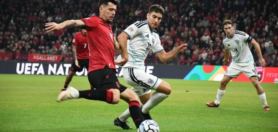 Liga e Kombeve, Shqipëria fiton ndeshjen ndaj San Marinos